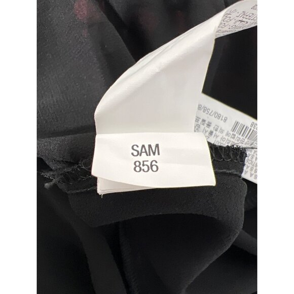 Zara Mini Dress Size Medium A Line Babydoll Black Red Long Sleeve Heart Print - Picture 8 of 10